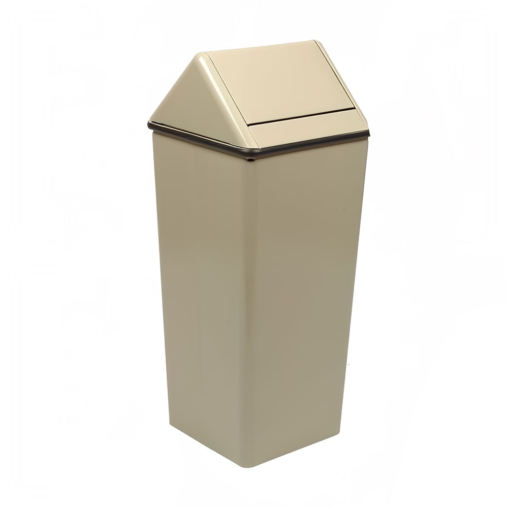 Witt 36 gal Indoor Decorative Trash Can - Metal, Almond (1511HTAL)