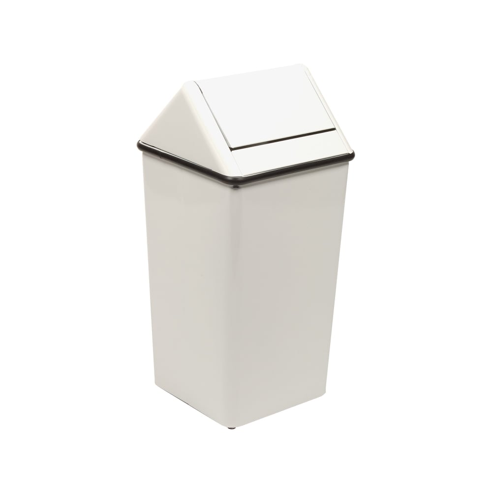Witt 36 gal Indoor Decorative Trash Can - Metal, White (1511HTWH)