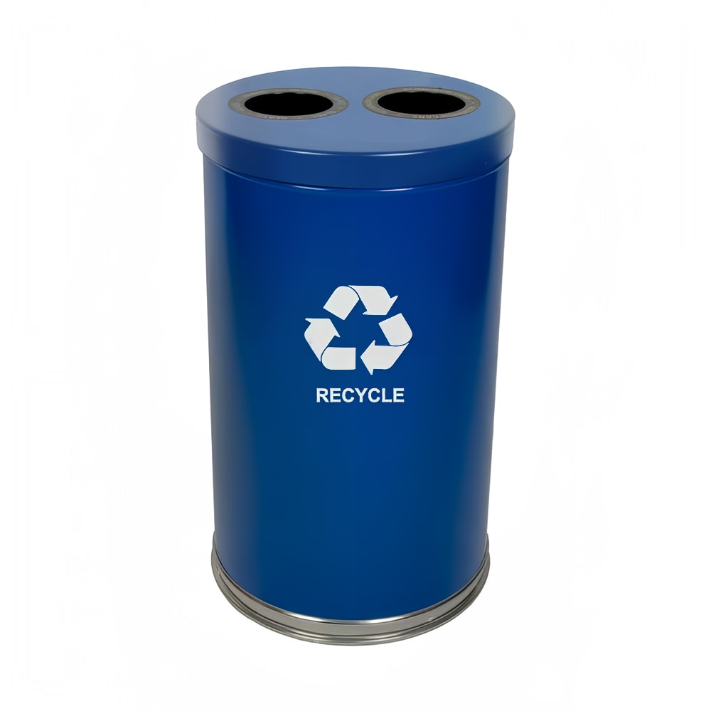 Witt 36 gal Multiple Materials Recycle Bin - Indoor, Multiple Sections, Decorative (18RTBL-2H)