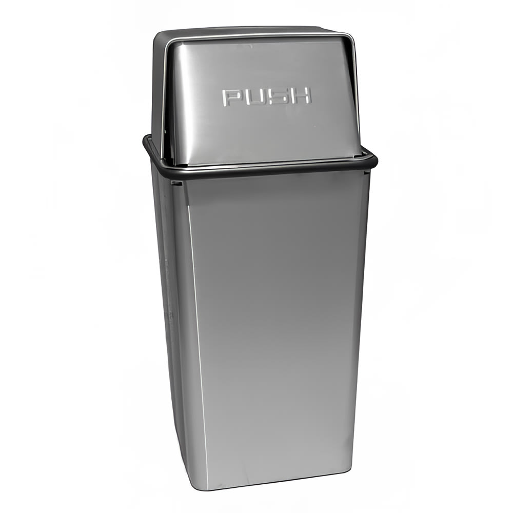 Witt 21 gal Indoor Decorative Trash Can - Metal, Stainless Steel (21HTSS)