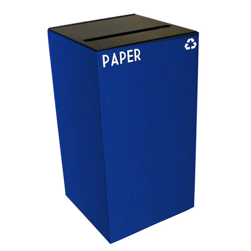 Witt 28 gal Paper Recycle Bin - Indoor, Fire Resistant (28GC02-BL)