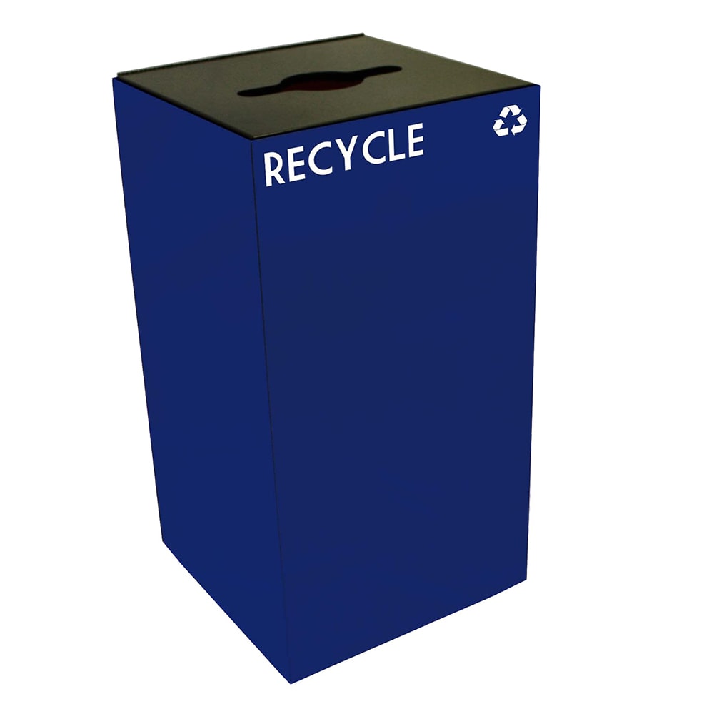 Witt 28 gal Multiple Materials Recycle Bin - Indoor, Fire Resistant (28GC04-BL)
