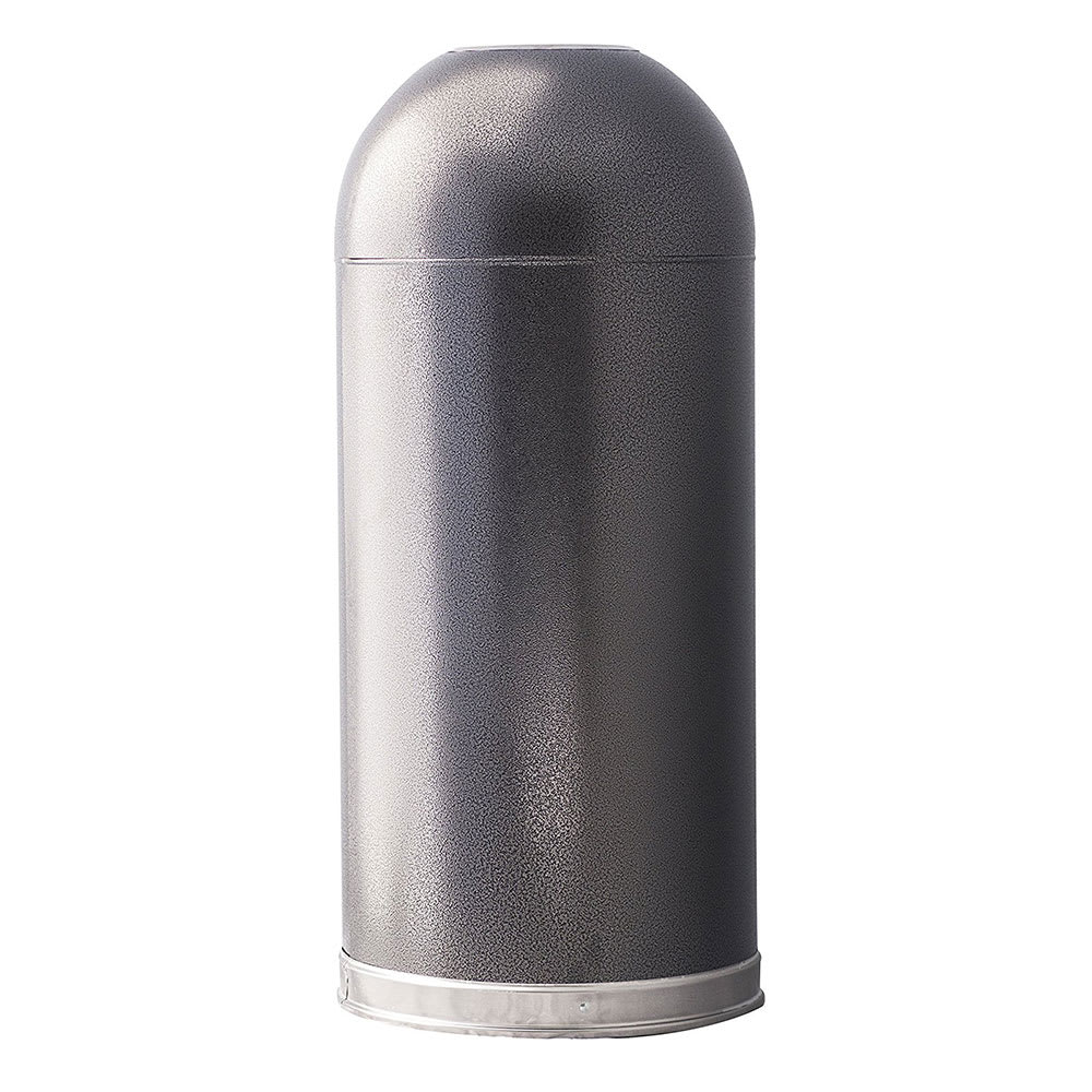 Witt 15 gal Indoor Decorative Trash Can - Metal, Silver (415DTSVN)