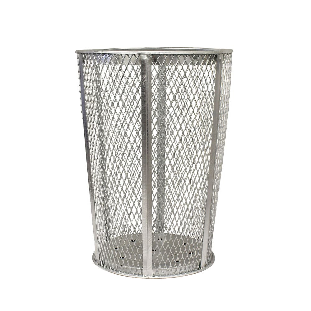 Witt 48 Gallon Outdoor Trash Can w/ See Through Mesh, Galvanized Steel (EXP-52)