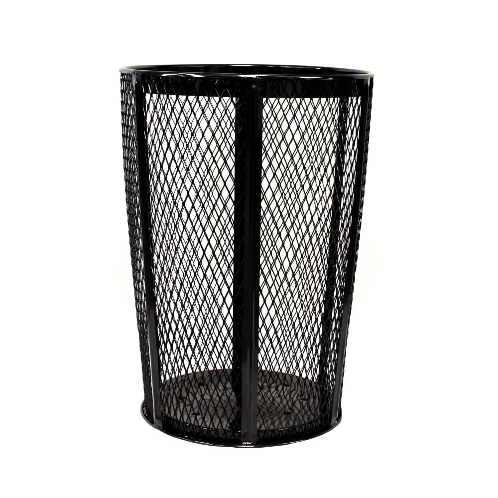 Witt 48 Gallon Outdoor Trash Can w/ See Through Mesh, Black Finish (EXP-52BK)