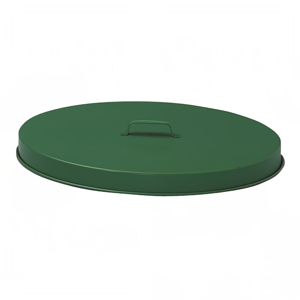 Witt Round Flat Trash Can Lid - Metal, Green (FT255P)