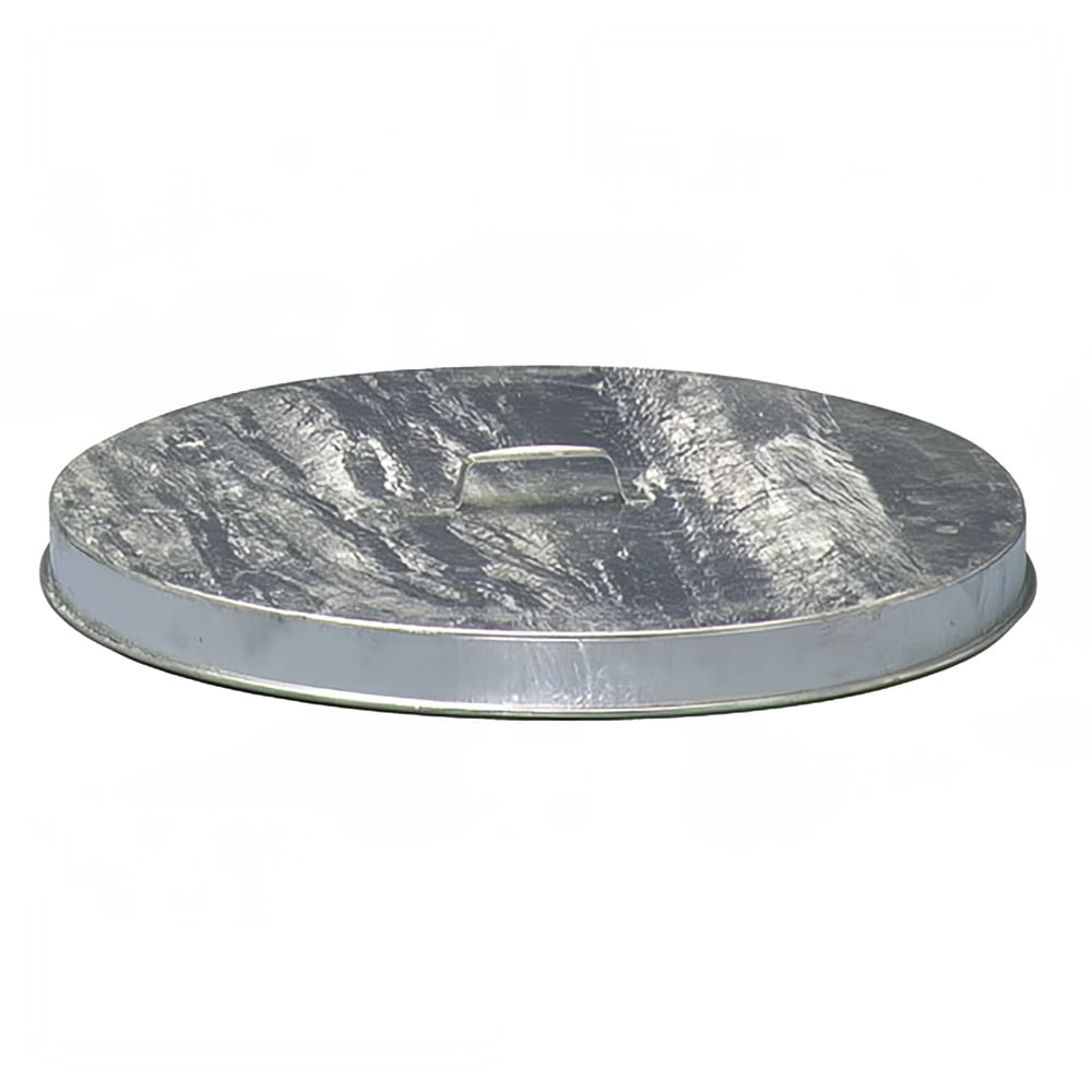 Witt Round Flat Trash Can Lid - Metal, Galvanized (FT256G)