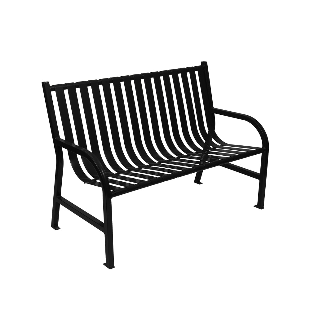 Witt 48" Oakley Bench - Outdoor, Steel Frame, Black (M4-BCH-BK)