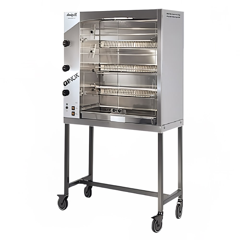Doregrill MAG S Series Gas 4 Spit Rotisserie w/ 16 Bird Capacity, Liquid Propane (MAG 40/4 S GAS)