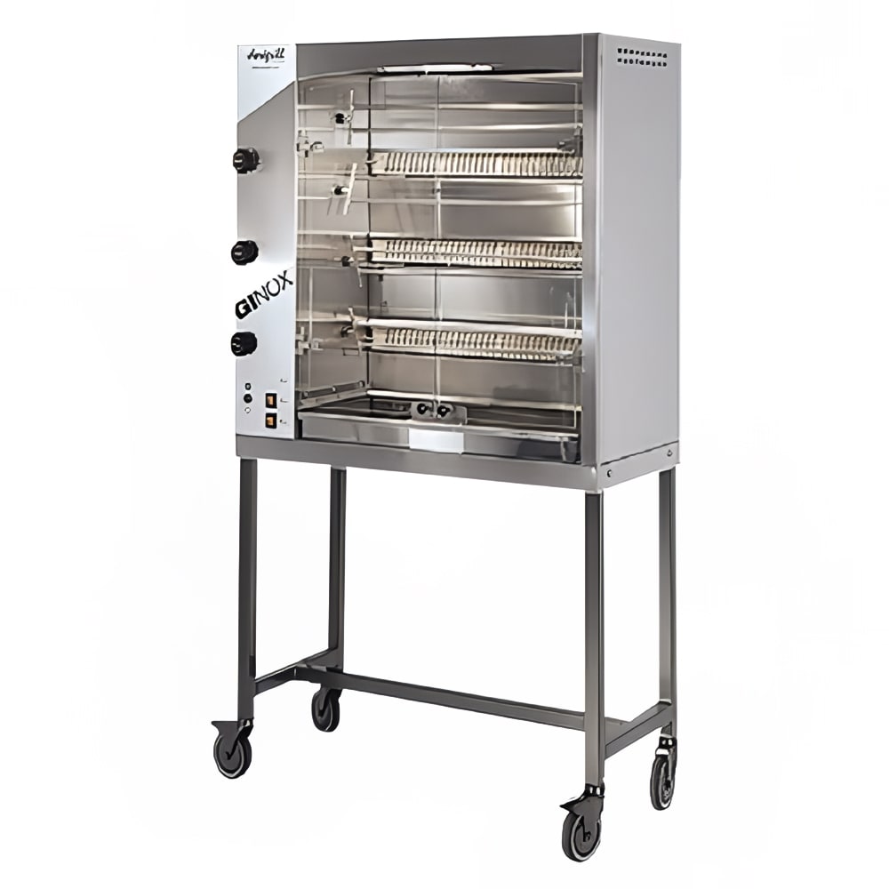 Doregrill MAG S Series Gas 4 Spit Rotisserie w/ 16 Bird Capacity, Natural Gas (MAG 40/4 S GAS)