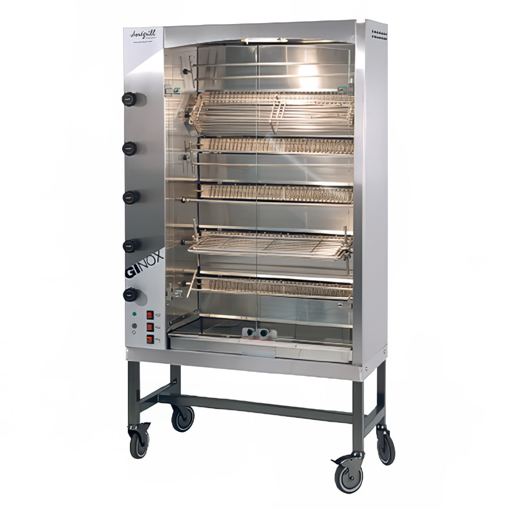 Doregrill MAG S Series Gas 6 Spit Rotisserie w/ 24 Bird Capacity, Liquid Propane (MAG 40/6 S GAS)