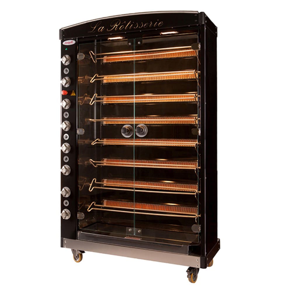 Doregrill MAG Series Gas 8 Spit Rotisserie w/ 40 Bird Capacity, Natural Gas (MAG 40/8 GAS)