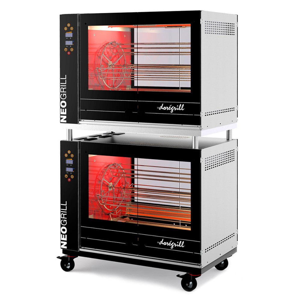 Doregrill Néogrill Electric 2 Spit Rotisserie w/ 48 Bird Capacity, 220v (NEOGRILL N2 DOUBLE STACK)