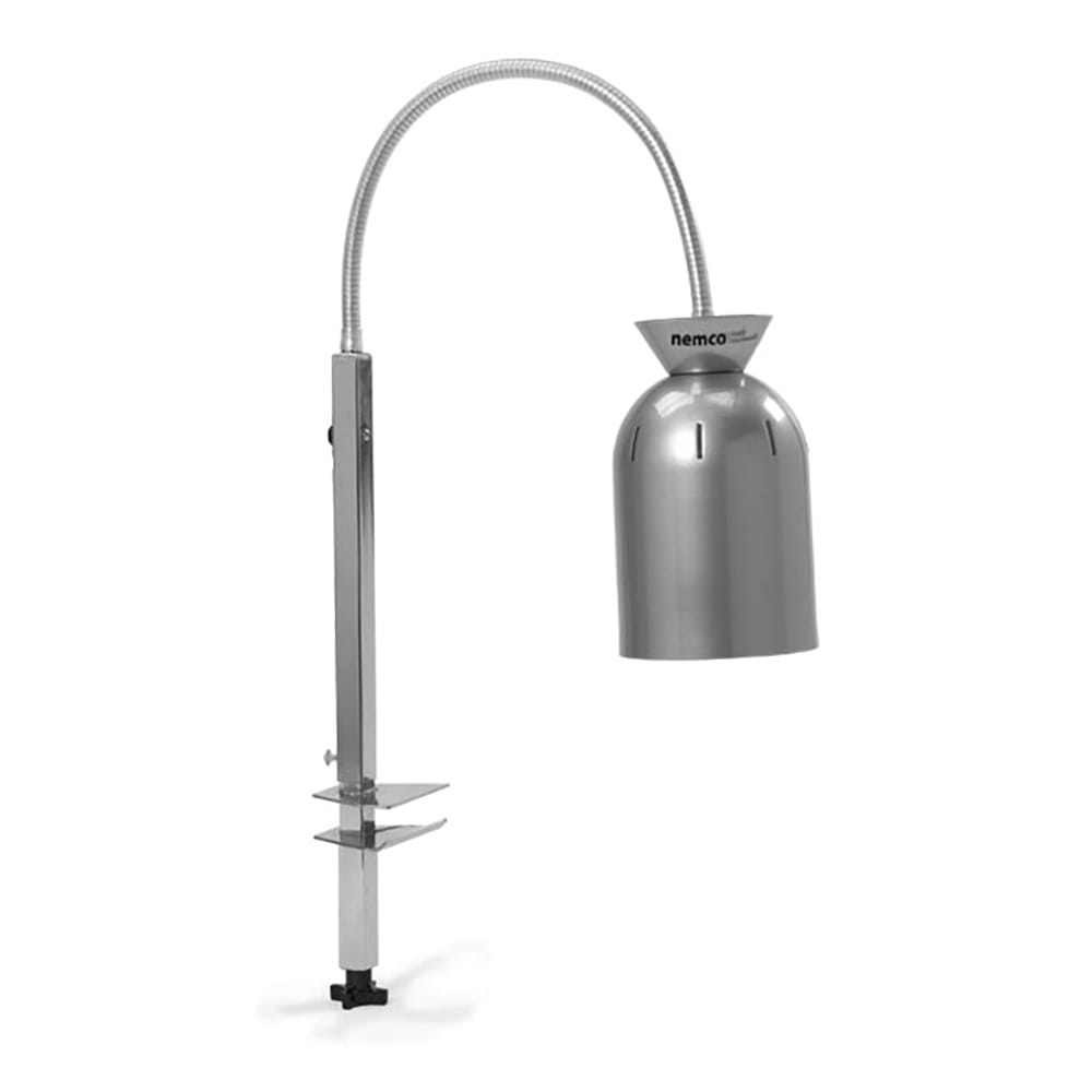 Nemco 6004-1 1 Bulb Portable Heat Lamp w/ Adjustable Clamp Arm, Steel/Aluminum, 120v