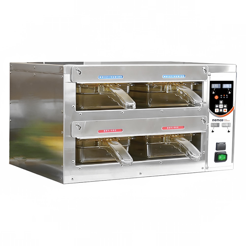 Nemco 6070-TT 19 1/2" Freestanding Warming Unit for (4) 1/3 Size Pans, 120v