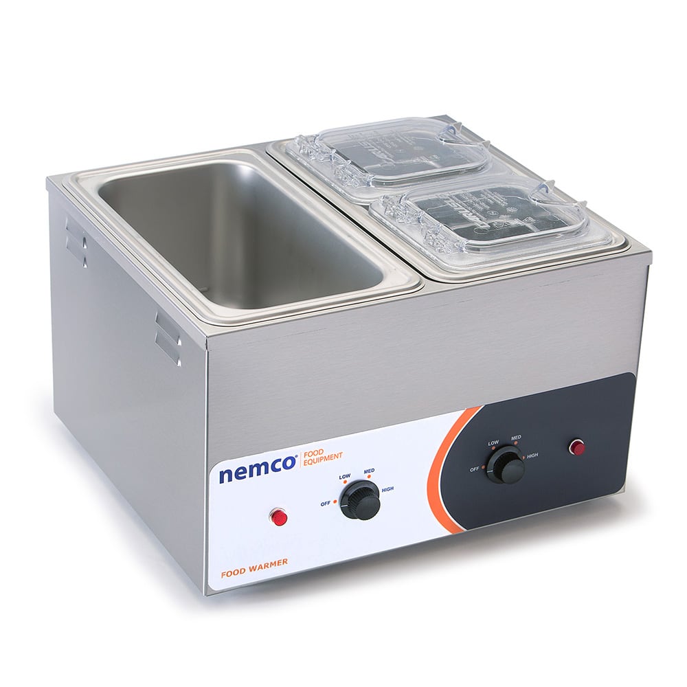 Nemco 6140 Countertop Food Warmer - Wet w/ (2) Pan Wells, 120v