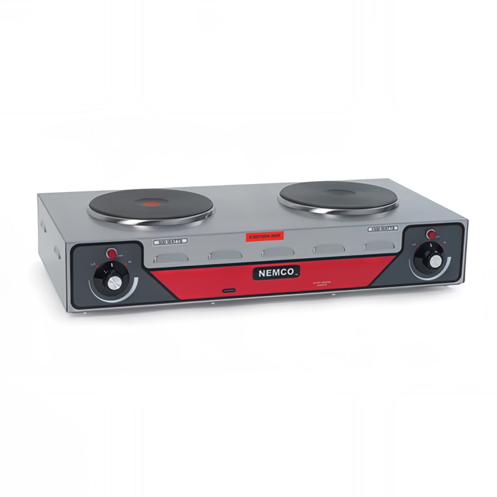 Nemco 6310-2 24 1/8" Electric Hotplate w/ (2) Burners & Infinite Controls, 240v/1ph