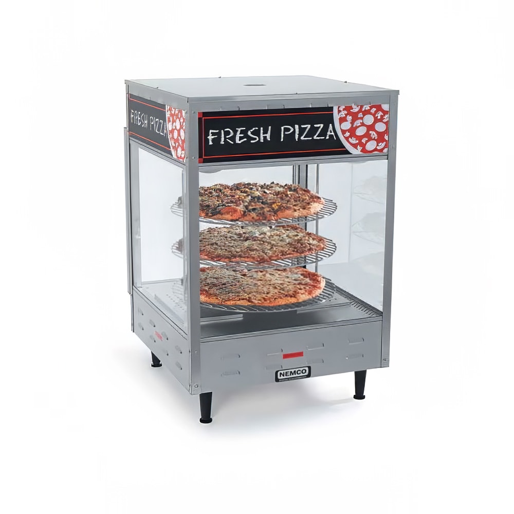 Nemco 6450 18 1/2" Rotating Heated Pizza Merchandiser w/ 3 Levels, 120v