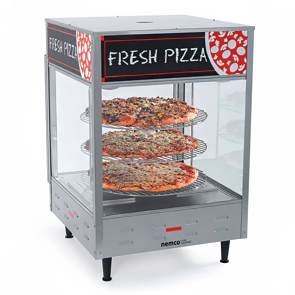 Nemco 6451 22 1/4" Rotating Heated Pizza Merchandiser w/ 3 Levels, 120v