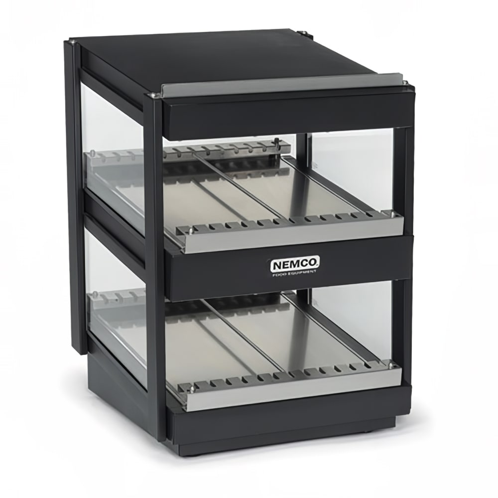 Nemco 6480-36-B 36" Self Service Countertop Heated Display Shelf - (2) Shelves, 120v