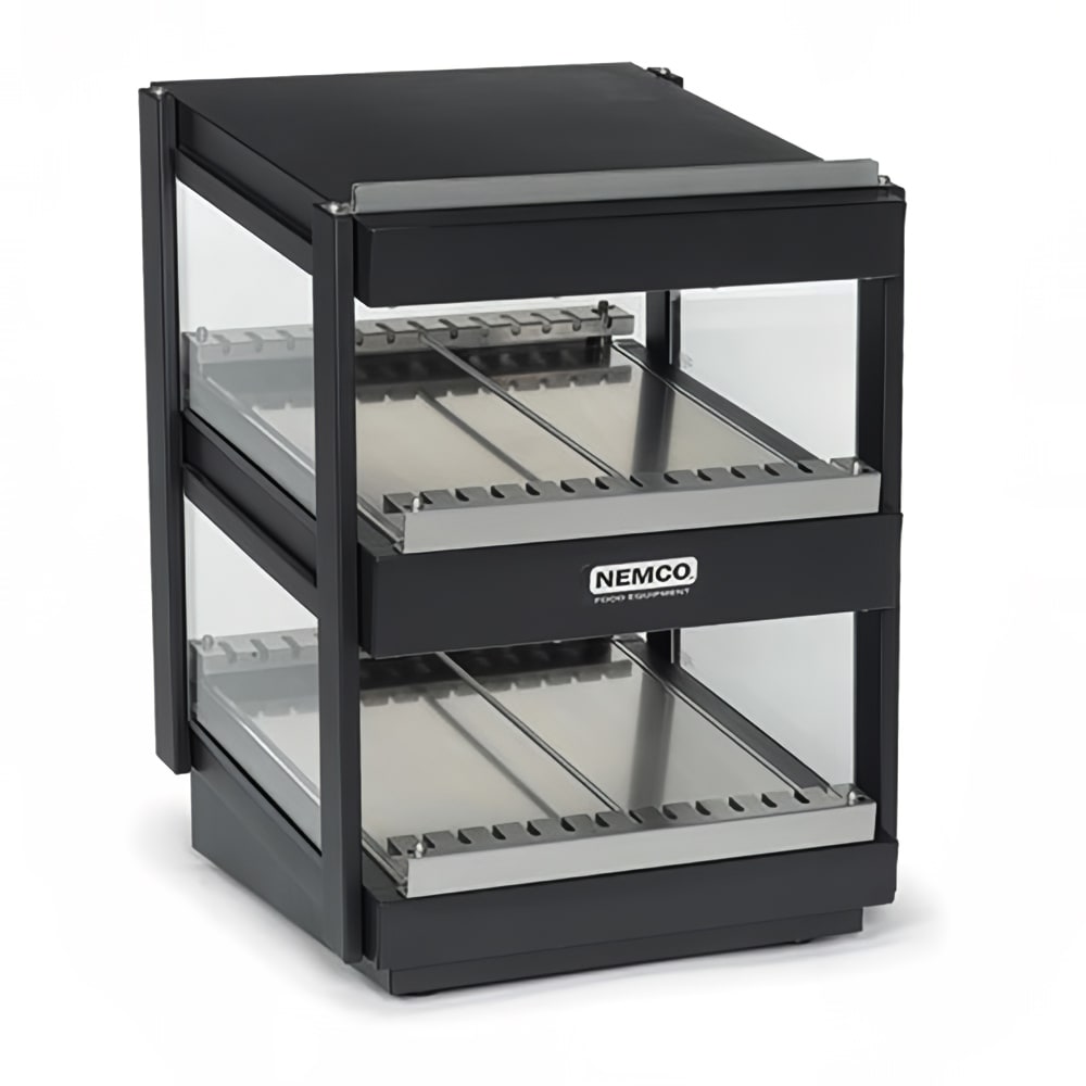 Nemco 6480-36S-B 36" Self Service Countertop Heated Display Shelf - (2) Shelves, 120v