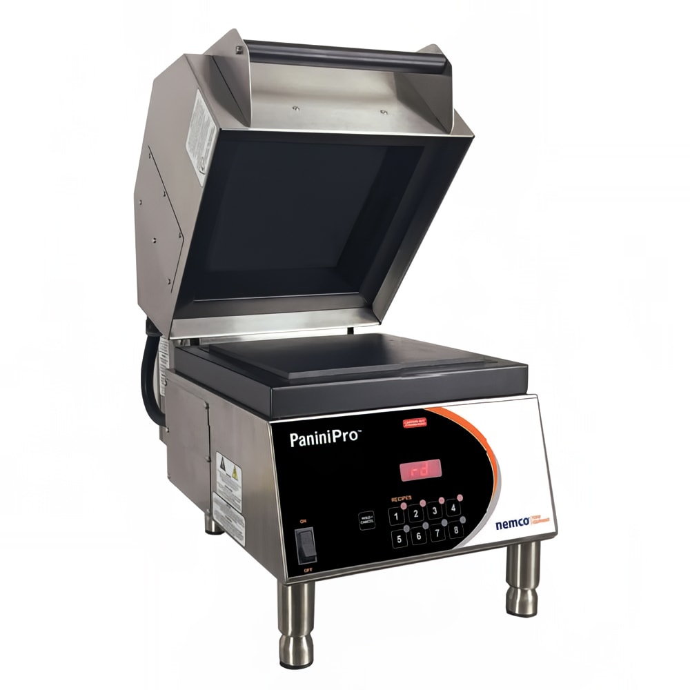 Nemco 6900-208-FF Single Commercial Panini Press w/ Aluminum Smooth Plates, 208v/1ph
