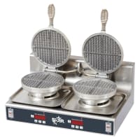 Nemco 7000A-2240 Double Classic American Waffle Maker w/ Cast Aluminum Grids, 890W thumbnail 4