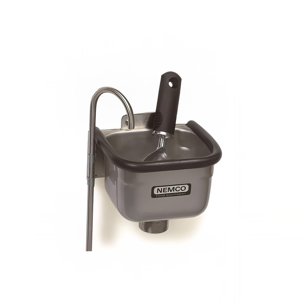 Nemco 77316-7 7" Spade Cleaning Well w/ 3/8" Round Spigot & Rubber Bumper, Stainless