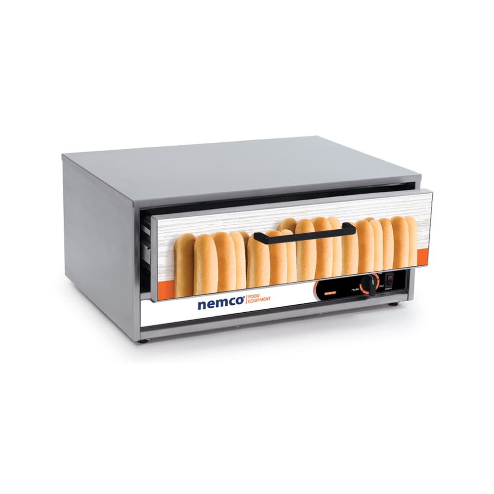 Nemco 8018-BW-220 Humidified Hot Dog Bun Warmer w/ (24) Bun Capacity, 220v/1ph