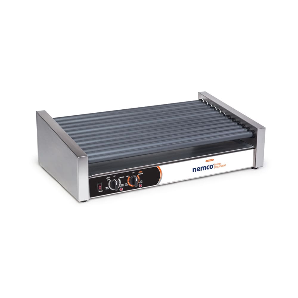 Nemco 8027SX-SLT 27 Hot Dog Roller Grill w/ Manual Controls - Slanted Top, 120v