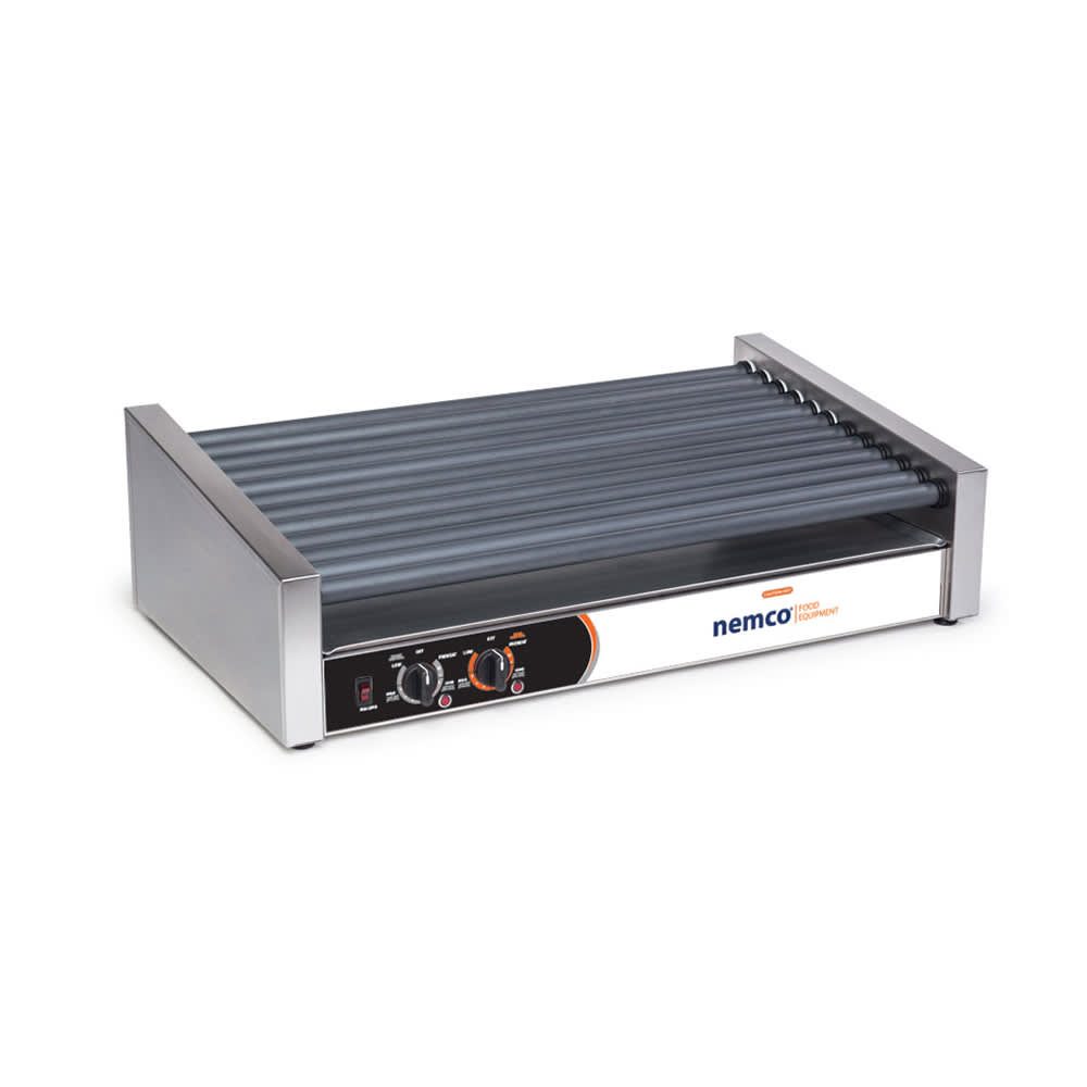 Nemco 8036SX-SLT 36 Hot Dog Roller Grill w/ Manual Controls - Slanted Top, 120v