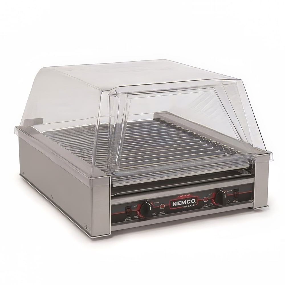 Nemco 8045N 45 Hot Dog Roller Grill w/ Manual Controls - Flat Top, 120v