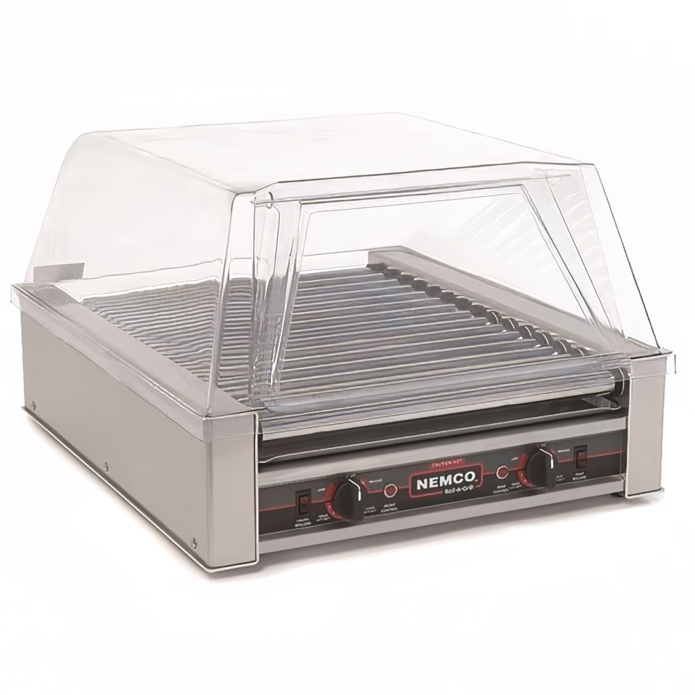 Nemco 8045N-220 45 Hot Dog Roller Grill w/ Manual Controls - Flat Top, 220v