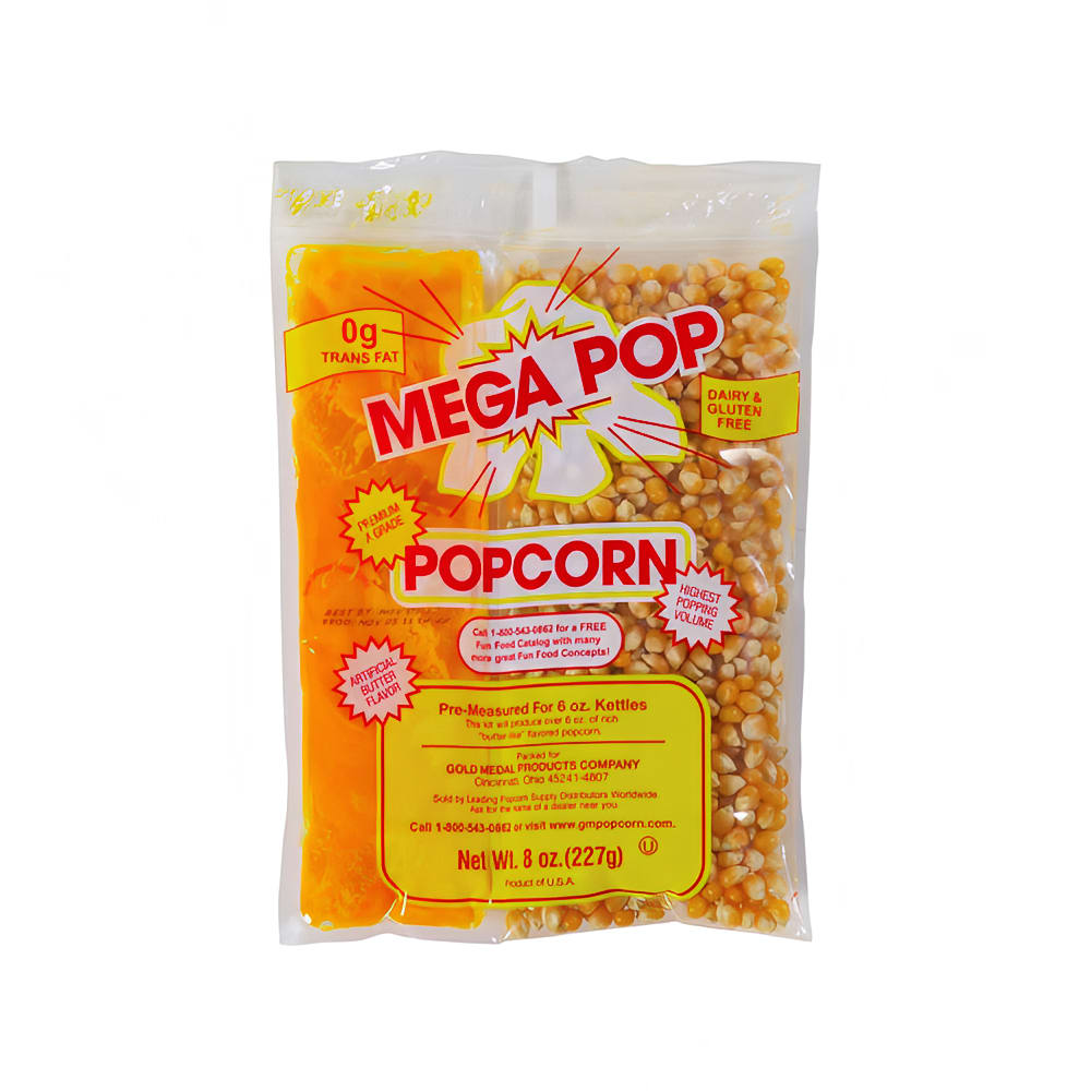 Global Solutions 4 oz Popcorn Kernels & Oil Pack (GS1504-P)