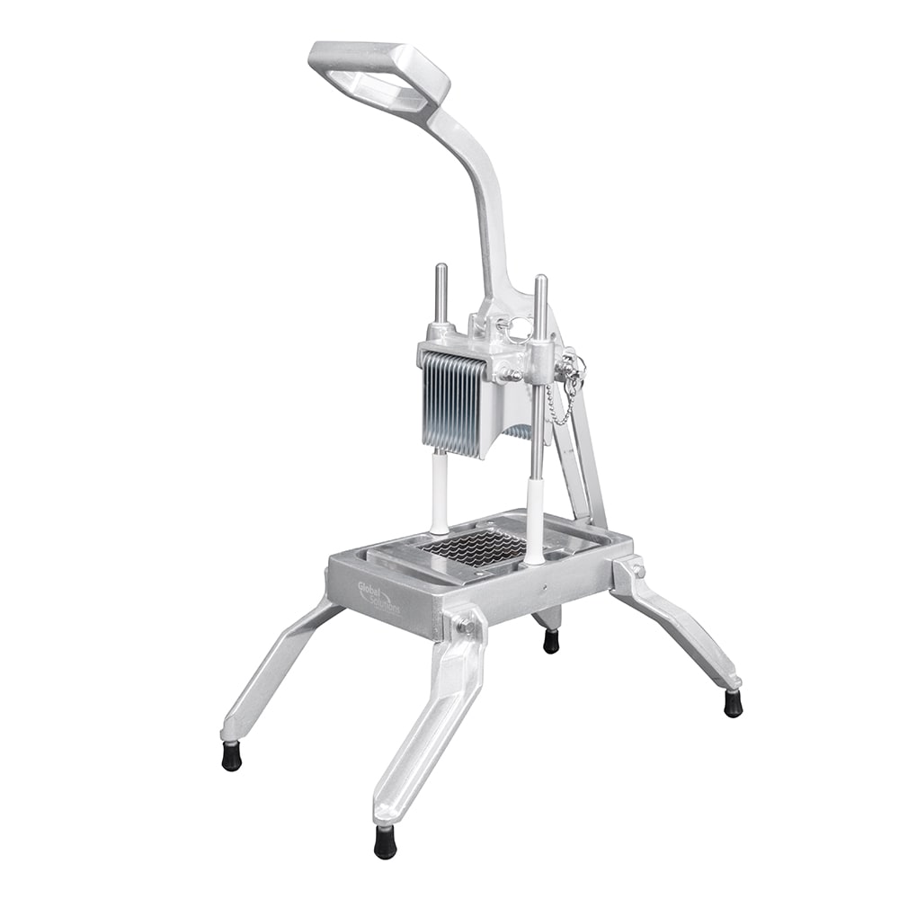 Global Solutions Aluminum Food Slicer, 1/4" Blade, Onions, Manual (GS4250-B)