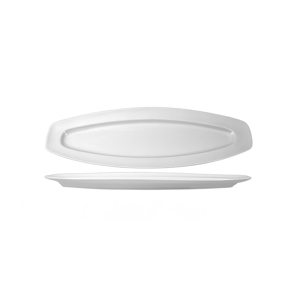 ITI 21" Oval Bristol Fish Platter - Porcelain, Bright White (BL-2100)