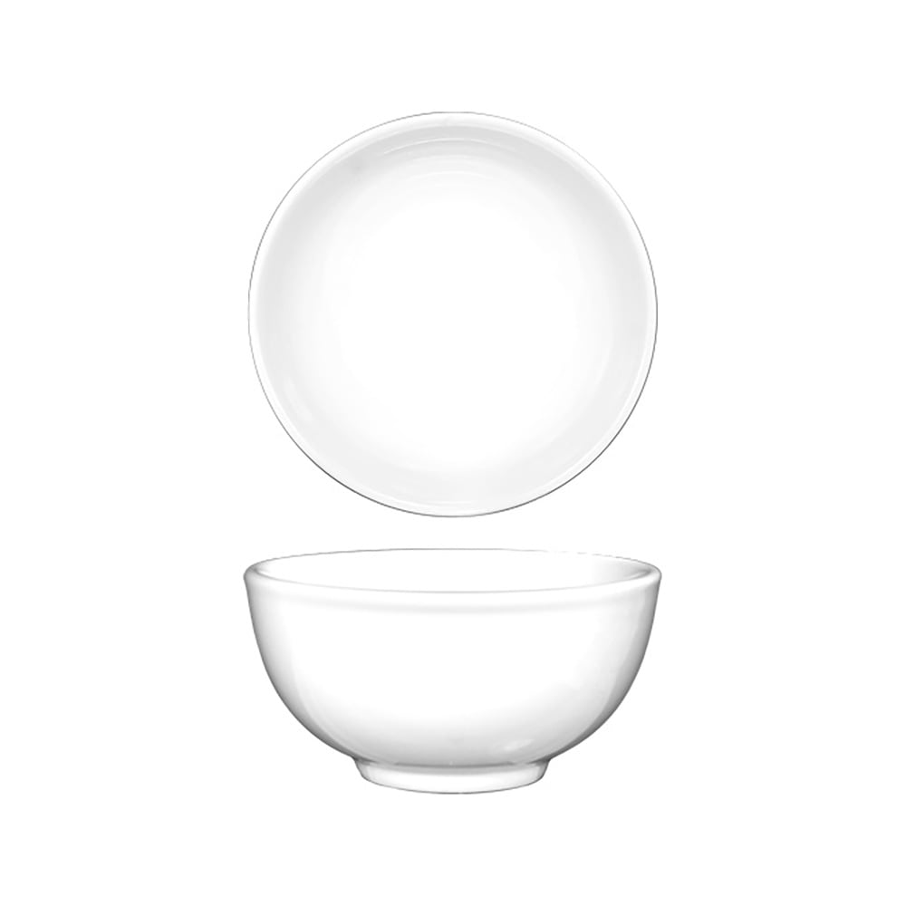 ITI 8 oz Round Bristol™ Nappie/Oatmeal Bowl - Porcelain, Bright White (BL-24)