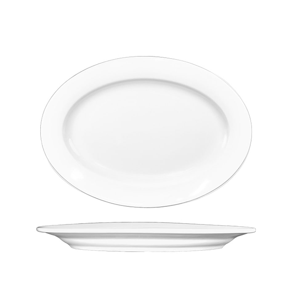 ITI 7 1/4" x 5 1/4" Oval Bristol™ Platter - Porcelain, Bright White (BL-33)