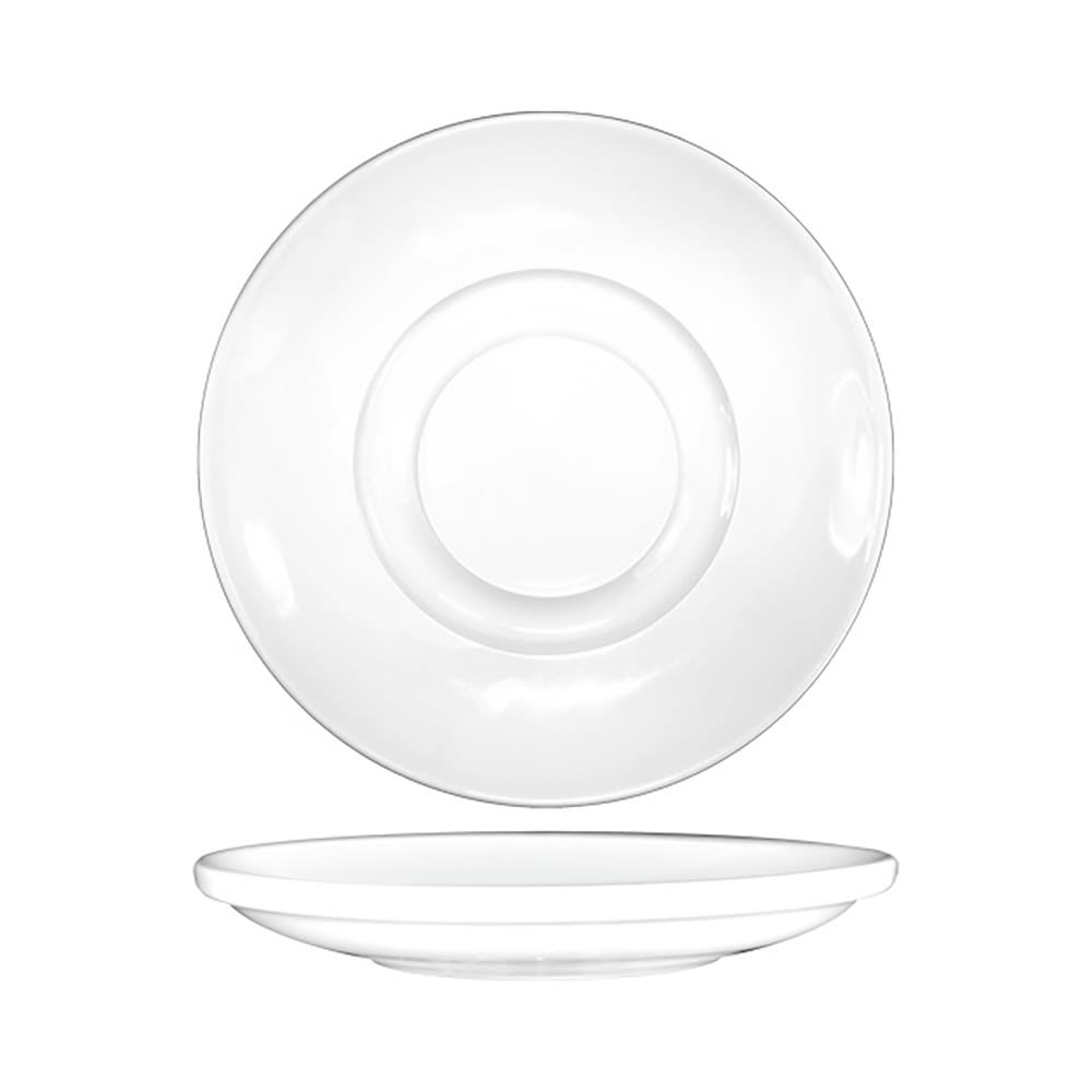 ITI 5 7/8" Round Bristol™ Saucer - Porcelain, Bright White (BL-36)