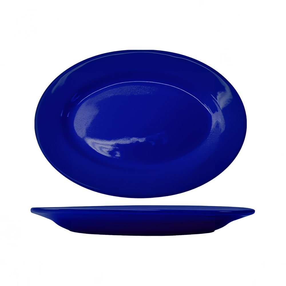 ITI 10 3/8" x 7 1/4" Oval Cancun™ Platter - Ceramic, Cobalt Blue (CA-12-CB)