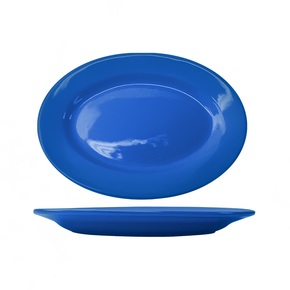 ITI 10 3/8" x 7 1/4" Oval Cancun™ Platter - Ceramic, Light Blue (CA-12-LB)