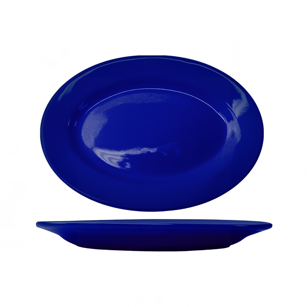 ITI 11 1/2" x 8 1/4" Oval Cancun™ Platter - Ceramic, Cobalt Blue (CA-13-CB)