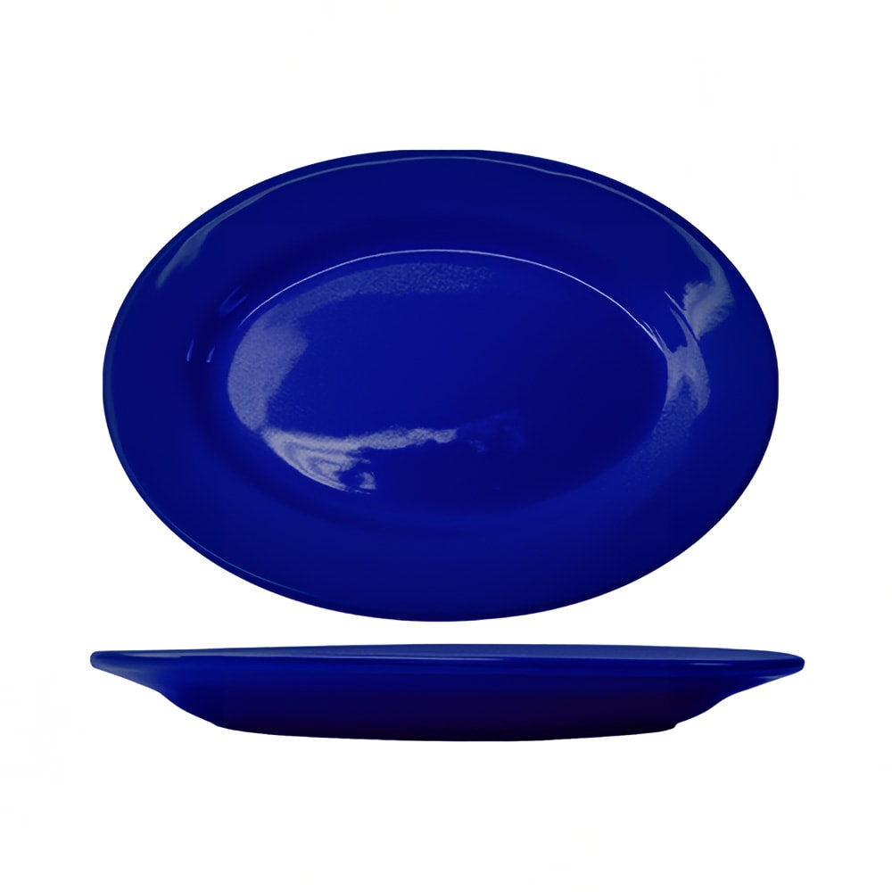 ITI 12 1/2" x 9" Oval Cancun™ Platter - Ceramic, Cobalt Blue (CA-14-CB)