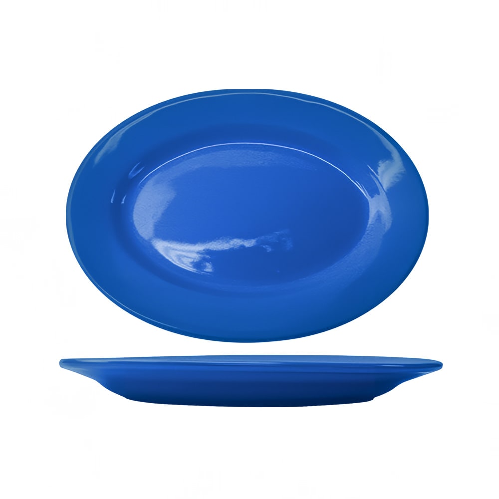 ITI 12 1/2" x 9" Oval Cancun™ Platter - Ceramic, Light Blue (CA-14-LB)