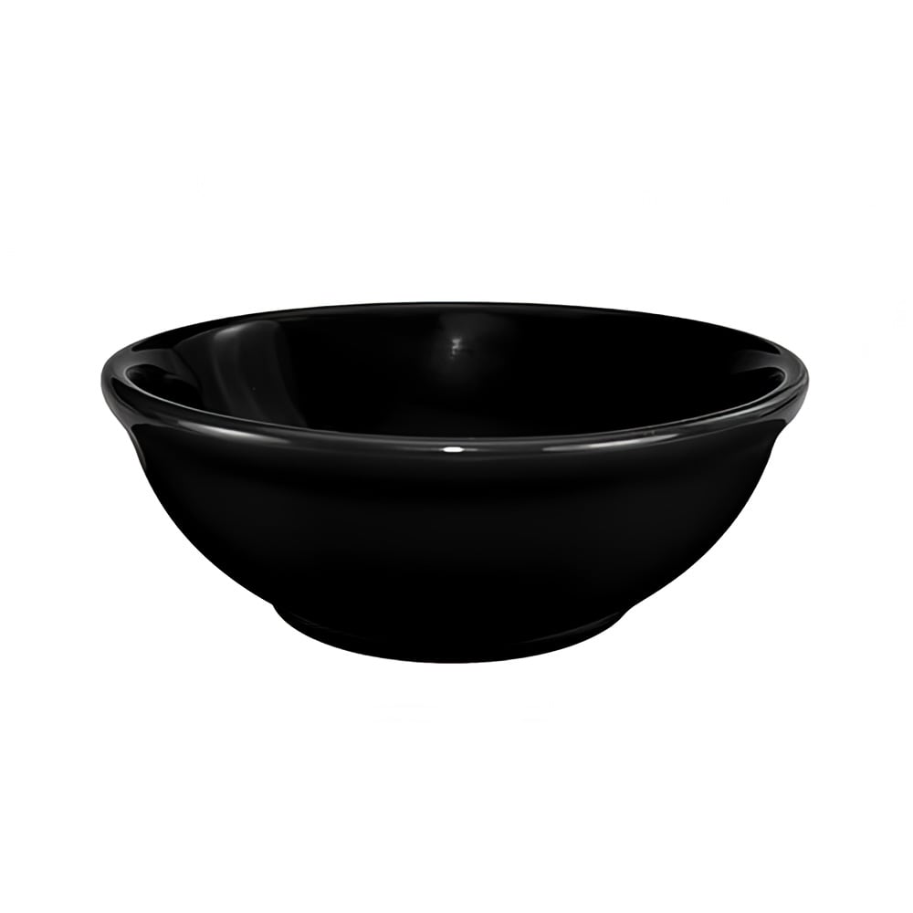ITI 13 oz Round Cancun™ Oatmeal/Nappie Bowl - Ceramic, Black (CA-15-B)