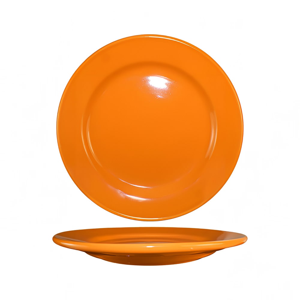 ITI 10 1/4" Round Cancun™ Plate - Ceramic, Orange (CA-16-O)