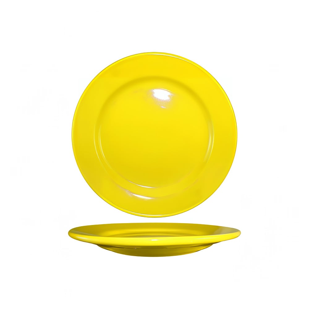 ITI 10 1/4" Round Cancun™ Plate - Ceramic, Yellow (CA-16-Y)