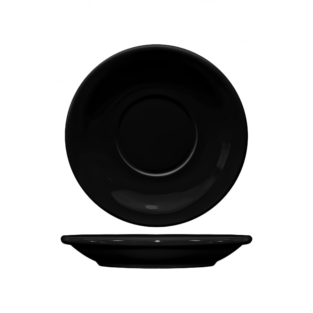 ITI 6" Round Cancun™ Saucer - Ceramic, Black (CA-2-B)