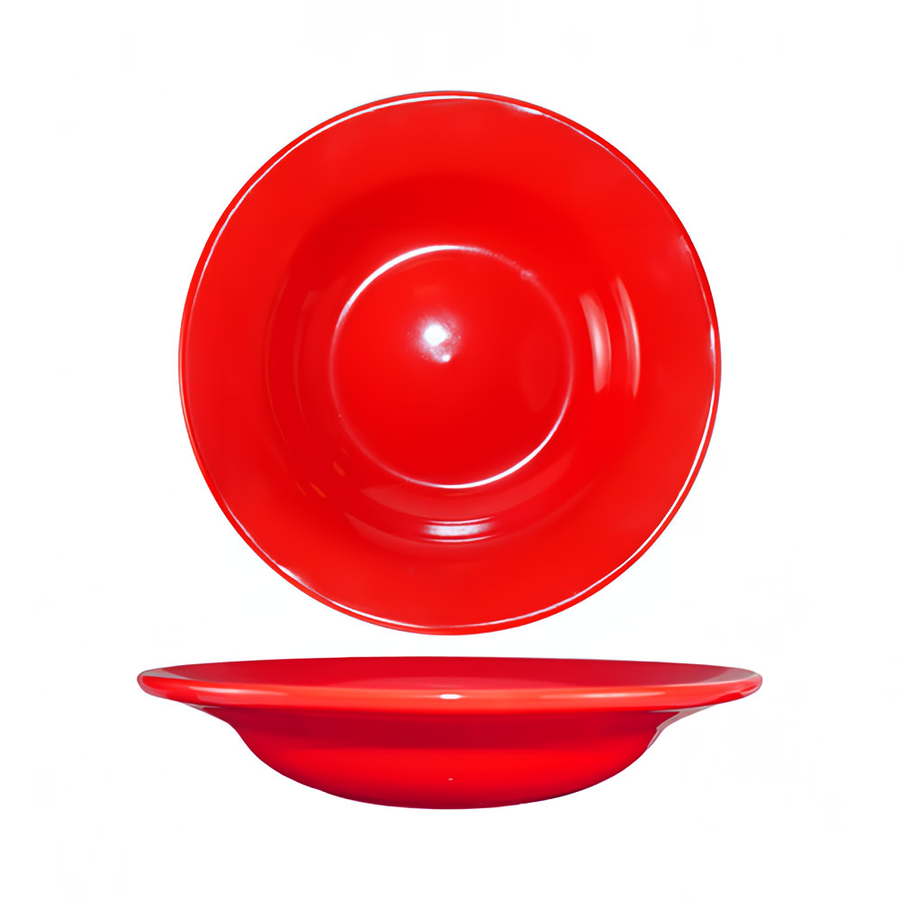 ITI 10 oz Round Cancun™ Soup Bowl - Ceramic, Crimson Red (CA-3-CR)