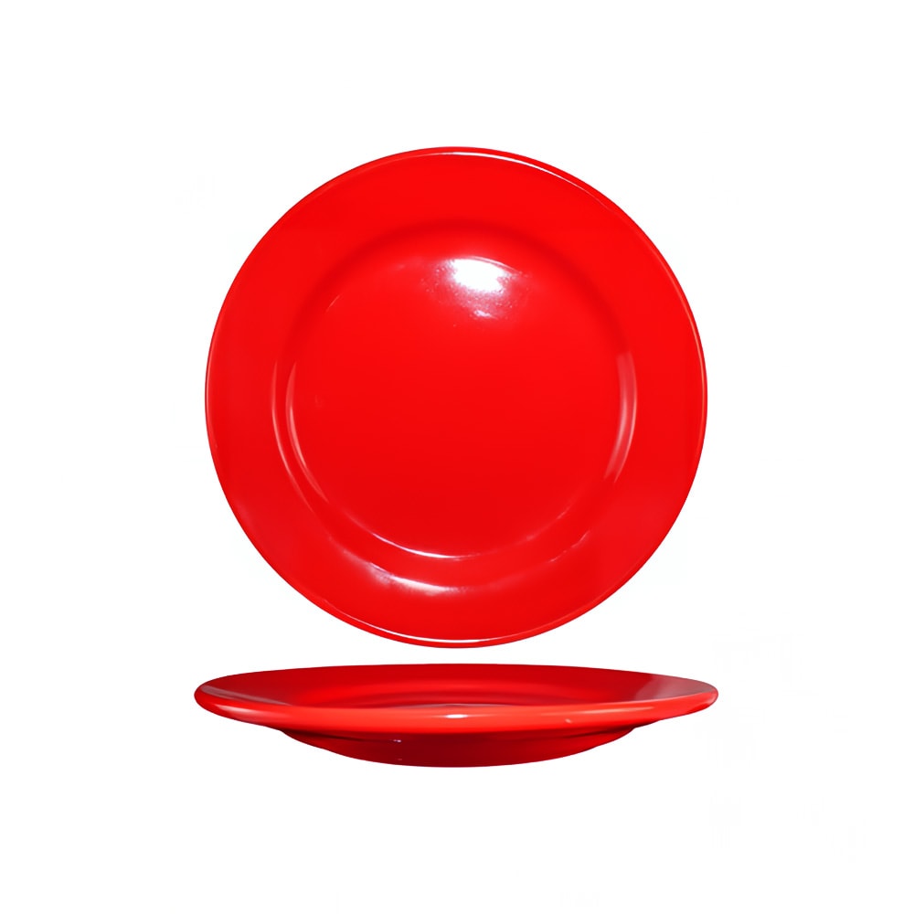 ITI 6 5/8" Round Cancun™ Plate - Ceramic, Crimson Red (CA-6-CR)